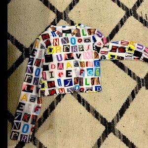 Cider Multicolor Graphic Crop Top